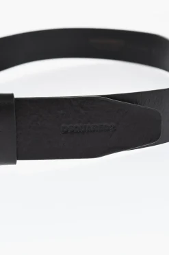 Cintura in Pelle con Fibbia in Metallo Smaltata 35mm></noscript>Dsquared2 Online