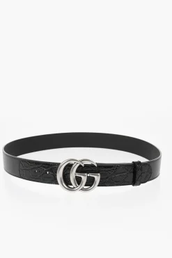 Cintura In Pelle con Fibbia Monogram 40mm>Gucci Clearance