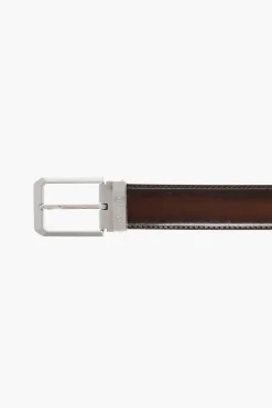 Cintura in Pelle Effetto Bruciato 30mm>Corneliani Outlet
