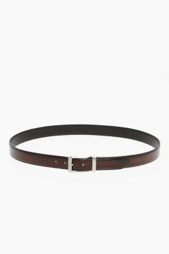 Cintura in Pelle Effetto Bruciato 30mm></noscript>Corneliani Outlet