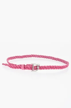 Cintura in Pelle Intrecciata con Fibbia Logata 15mm>Dsquared2 Fashion