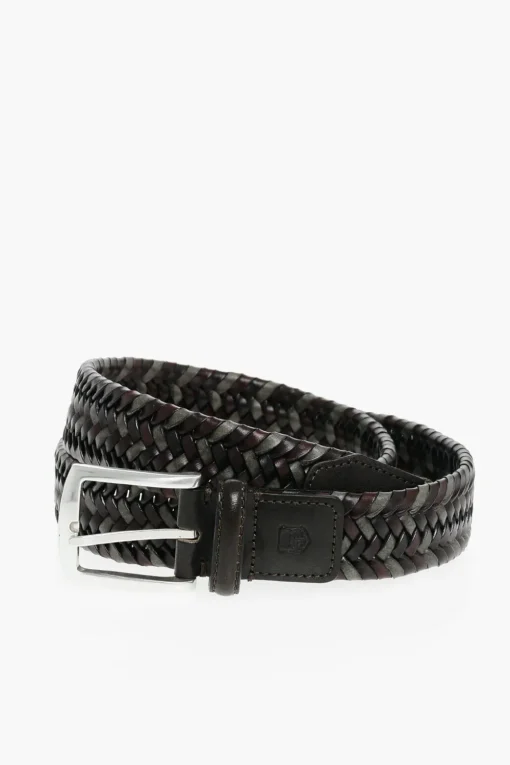 Cintura in Pelle Intrecciata 30mm>Corneliani Clearance