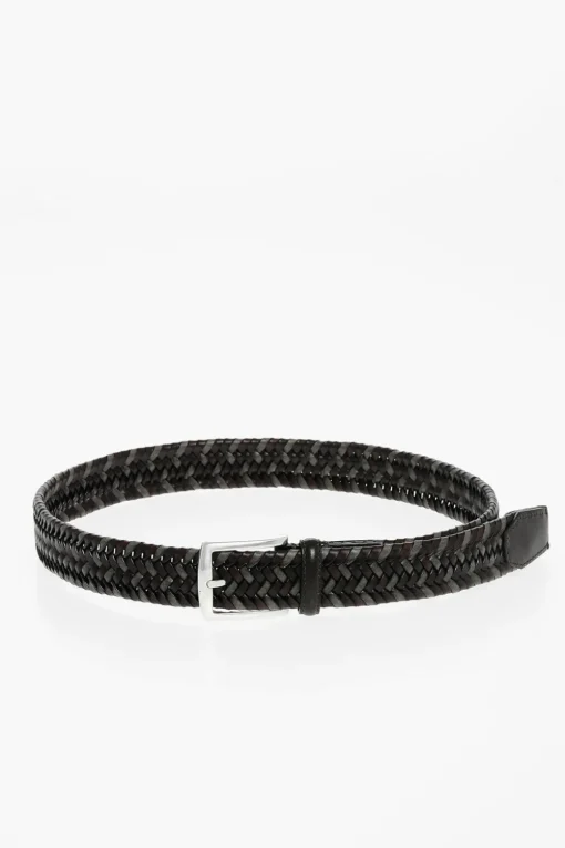 Cintura in Pelle Intrecciata 30mm>Corneliani Clearance