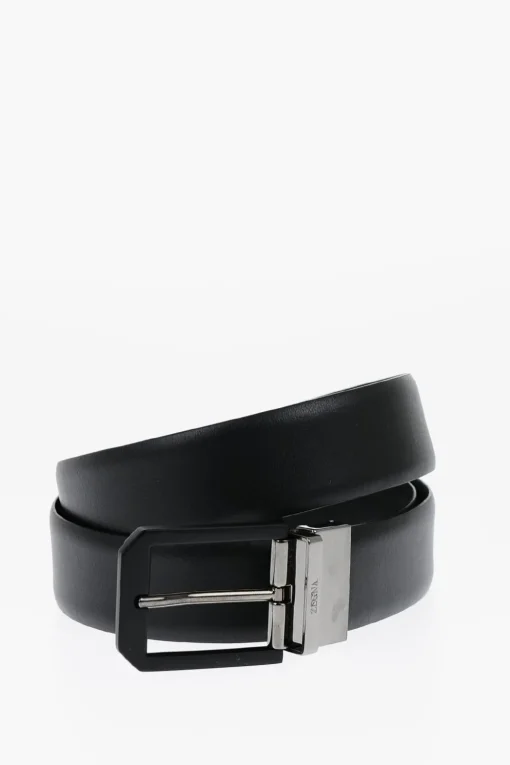 Online Cintura in Pelle Reversibile 35mm Uomo Cinture