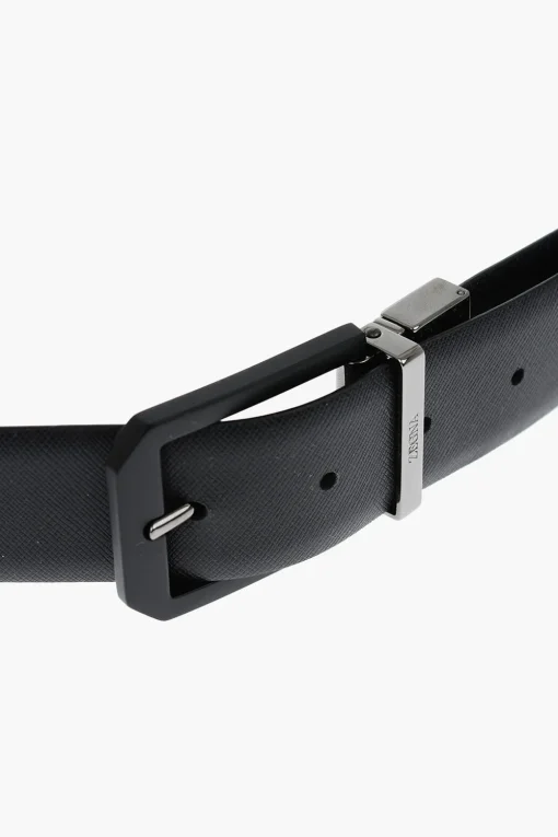 Online Cintura in Pelle Reversibile 35mm Uomo Cinture