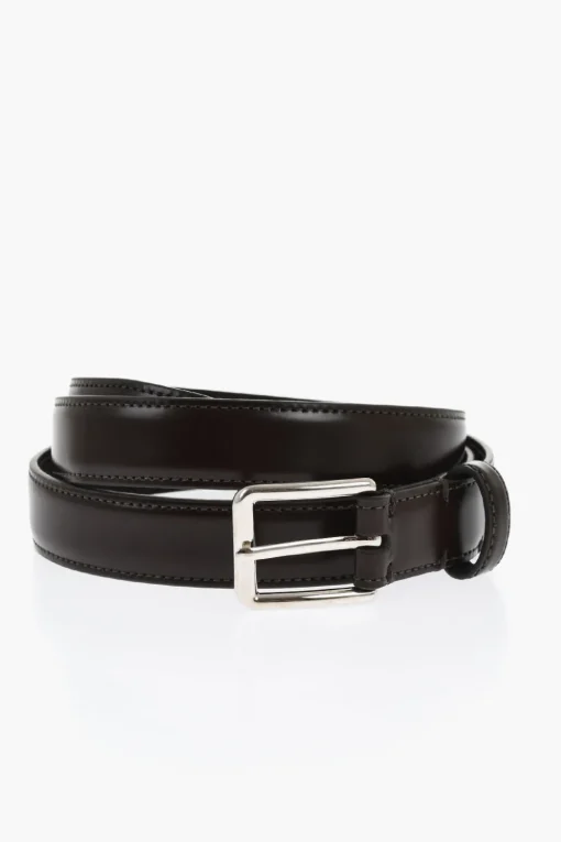 Cintura in Pelle Spazzolata a Tinta Unita 25mm>Dsquared2 Sale