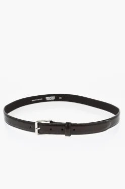 Cintura in Pelle Spazzolata a Tinta Unita 25mm>Dsquared2 Sale