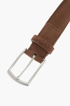 Cintura in Suede con Fibbia in Metallo>Ermenegildo Zegna Discount