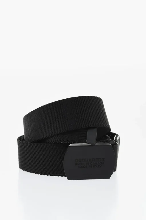 Cintura in Tinta Unita con Fibbia Military 30mm>Dsquared2 Outlet