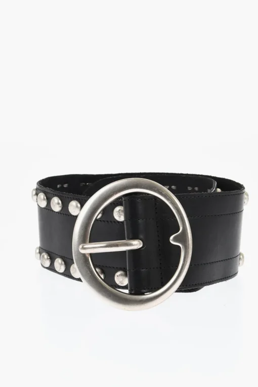 Cintura Oversize in Pelle Borchiata 70mm>Dsquared2 Clearance