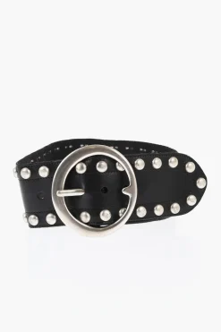 Cintura Oversize in Pelle Borchiata 70mm>Dsquared2 Clearance