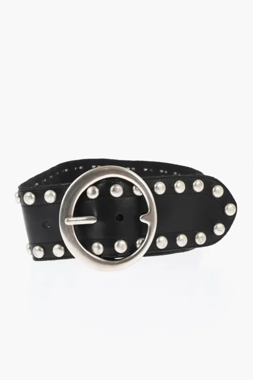Cintura Oversize in Pelle Borchiata 70mm>Dsquared2 Clearance