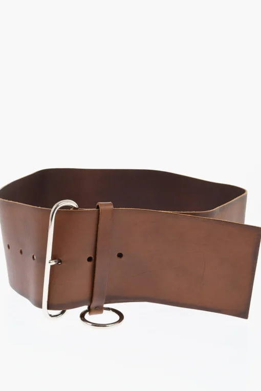 Fashion Cintura Oversized in Pelle 110mm Donna Cinture