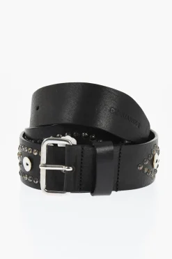 Clearance Cintura PEARL KING in Pelle con Borchie 40mm Uomo Cinture