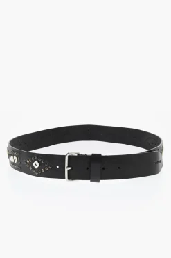 Clearance Cintura PEARL KING in Pelle con Borchie 40mm Uomo Cinture