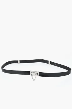 Cintura Regolabile in Pelle Spazzolata con Fibbia Triangle 20mm>Bottega Veneta Sale