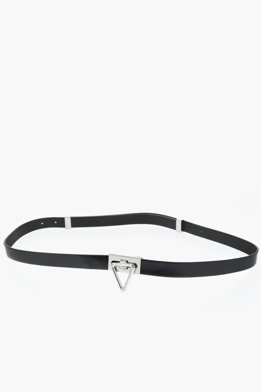 Cintura Regolabile in Pelle Spazzolata con Fibbia Triangle 20mm>Bottega Veneta Sale