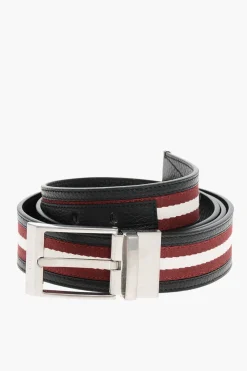 Cintura Reversibile in Pelle con Motivo Iconic 35mm>Bally Clearance