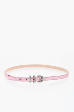 Cintura Slim Fit in Pelle metallizzata 20mm>By Far Discount