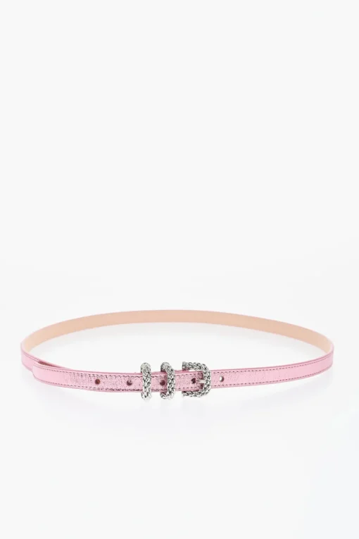 Cintura Slim Fit in Pelle metallizzata 20mm>By Far Discount