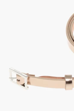 Online Cintura Slim in Pelle Lamè 10mm Donna Cinture