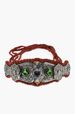 Clearance Cintura Wide DREAMCATCHER in Suede e Metallo Impreziosita da Cristalli 10cm Donna Cinture