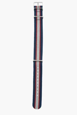 Cinturino Slip-Through a Righe con Fibbia Argentata 20mm>TIMEX Discount