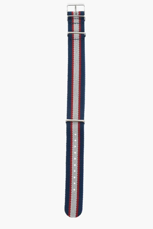 Cinturino Slip-Through a Righe con Fibbia Argentata 20mm>TIMEX Discount
