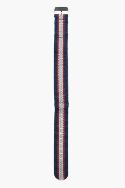 Cinturino Slip-Through a Righe con Fibbia Argentata 20mm>TIMEX Discount