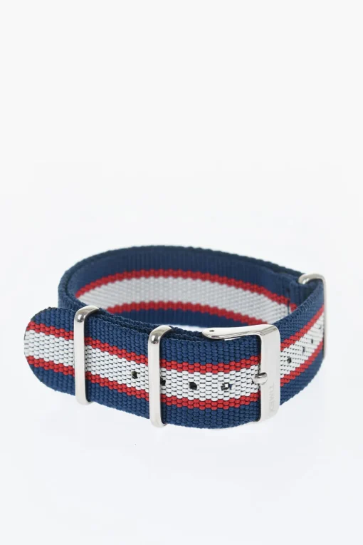 Cinturino Slip-Through a Righe con Fibbia Argentata 20mm>TIMEX Discount
