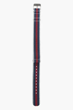 Best Cinturino Slip-Through a Righe con Fibbia Argentata 18mm Uomo Accessori Hi-Tech