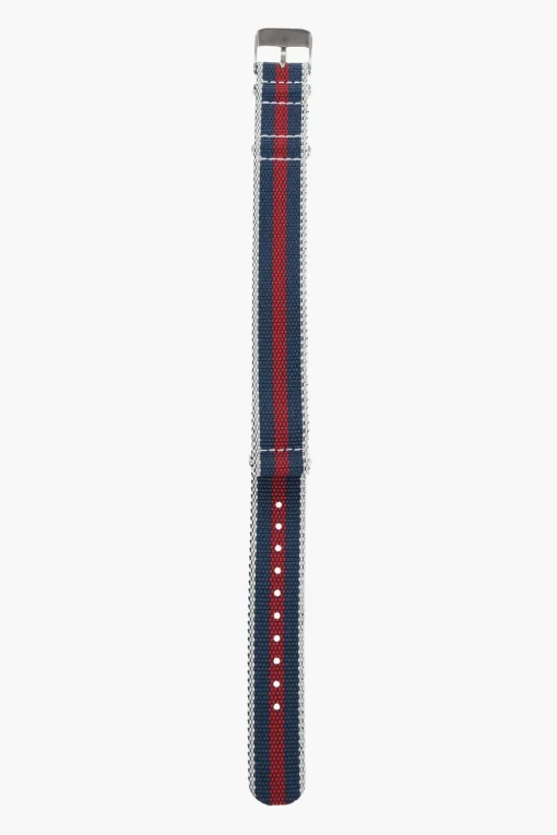 Best Cinturino Slip-Through a Righe con Fibbia Argentata 18mm Uomo Accessori Hi-Tech