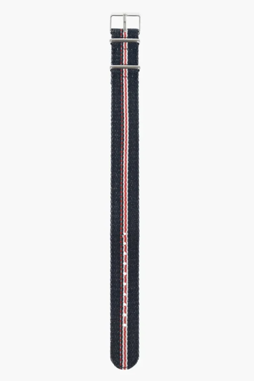 Cinturino Slip-Through in Denim con Dettaglio a Righe 20mm>TIMEX Online