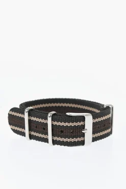 Best Cinturino Slip-Through in Tessuto con Fibbia Argentata 20mm Uomo Accessori Hi-Tech