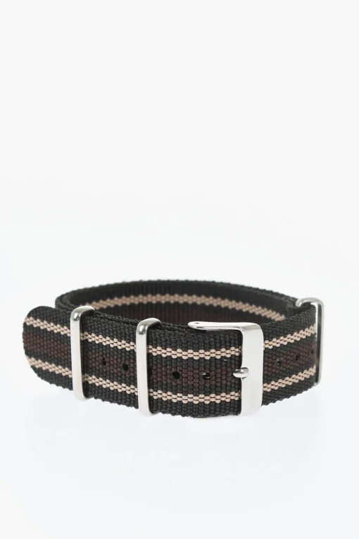 Best Cinturino Slip-Through in Tessuto con Fibbia Argentata 20mm Uomo Accessori Hi-Tech