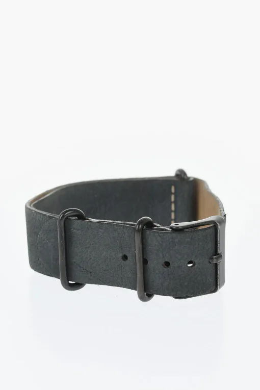 Online Cinturino Slip-Through in Pelle Effetto Vintage 19mm Uomo Accessori Hi-Tech