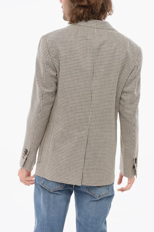 Online CIRCLE Blazer In Misto Lana A Quadretti Sfoderato Uomo Giacche