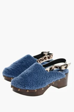 Fashion Clogs RUKA in Shearling 6cm Donna Ballerine|Scarpe Basse