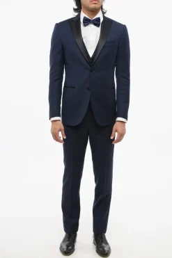 Best CODE Abito 3 Pezzi In Lana Vergine Con Revers A Lancia Uomo Completi
