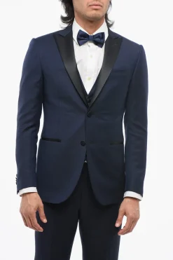 Best CODE Abito 3 Pezzi In Lana Vergine Con Revers A Lancia Uomo Completi