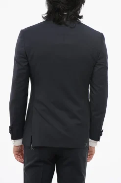 New CODE Abito 3 Pezzi In Lana Vergine Con Revers A lancia Uomo Completi