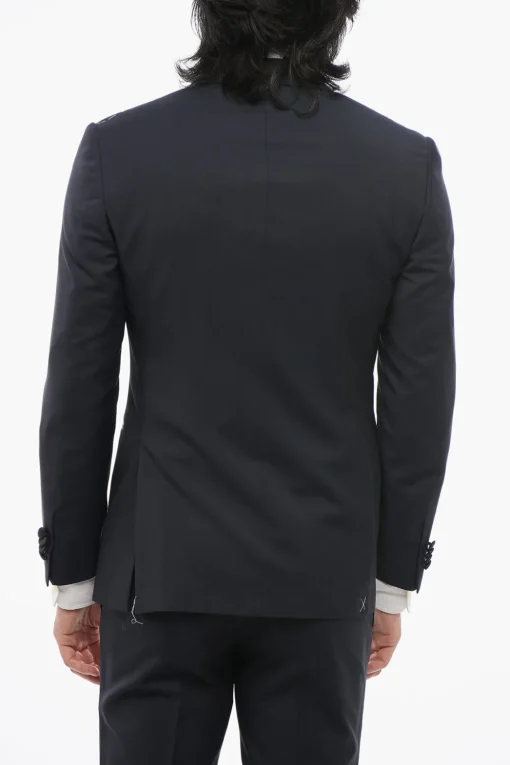 New CODE Abito 3 Pezzi In Lana Vergine Con Revers A lancia Uomo Completi