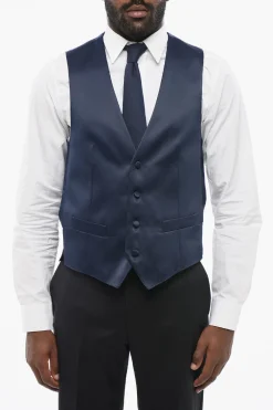 Online CODE Gilet in Satin con Tache a Filo Uomo Giacche
