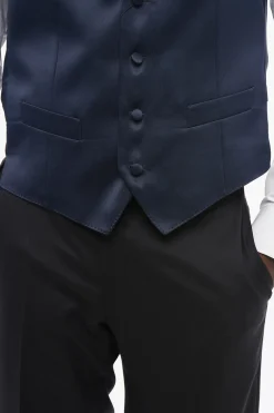 Online CODE Gilet in Satin con Tache a Filo Uomo Giacche