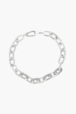 Hot Collana a Catena con Dettagli Strass Donna Gioielli