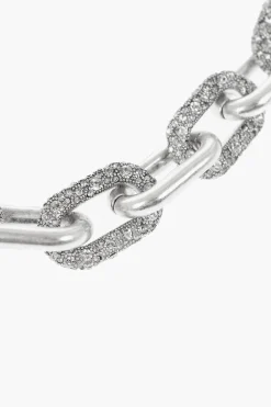 Hot Collana a Catena con Dettagli Strass Donna Gioielli