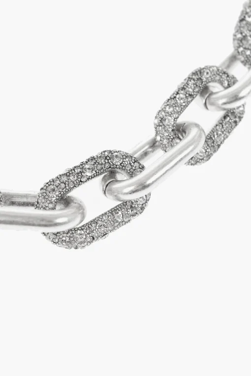 Hot Collana a Catena con Dettagli Strass Donna Gioielli