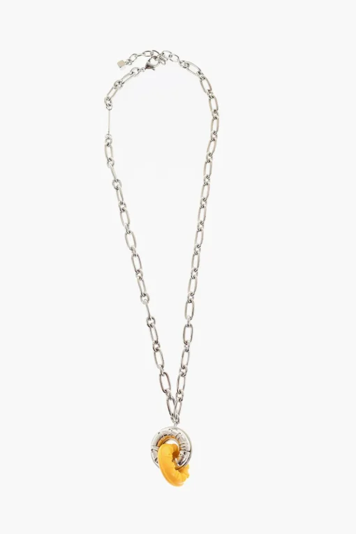 Outlet Collana a Catena GAMING in Metallo con Dettaglio in Resina Donna Gioielli