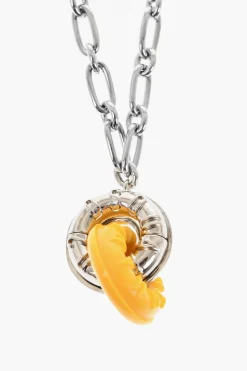Outlet Collana a Catena GAMING in Metallo con Dettaglio in Resina Donna Gioielli