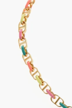 Fashion Collana CD in Ottone con Dettagli Smaltati Donna Gioielli